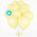 HOUSE OF PARTY Pastel Yellow Party Balloons - 100 Pcs | 12 Inch Single Color Latex Balloons for Birthday, Wedding, Bachelor & Christmas Party Decorations | Kids Party Latex Christmas Balloons