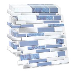 Jeedeson Peel and Stick Backsplash, Stick on Tiles for Kitchen, Bathroom, Counter Top（10-Sheet，12"x12"）