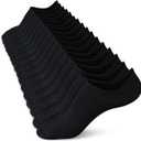 wernies No Show Socks Women Low Socks Non Slip Flat Boat Line 4/8 Pairs (Black, L)