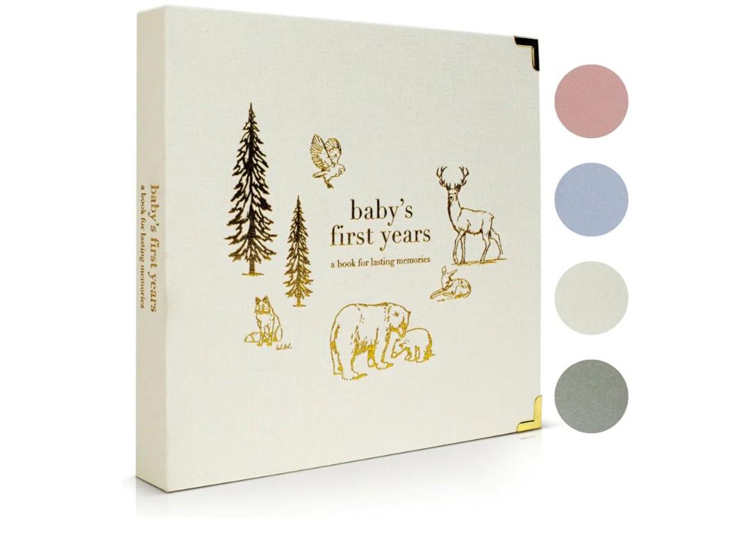 Keepsake Baby Memory Book for Boys and Girls – Timeless First 5 Year Baby Book – Neutral Journal Scrapbook or Photo Album - Record a Milestone for Every Event from Birth to Age 5