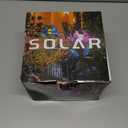 Solar Garden Lights Metal Flower Decor, Colorful Spinning Windmill Lotus Pathway Ligths with LED Cracked Crystal Ball Outdoor Decorative Stake Lighting Waterproof Flower Sculpture for Patio Yard (Multicolor)