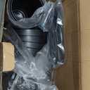 72 Pcs Plates and Bowls Sets, Unbreakable Wheat Straw Dinnerware Set Service for 8, Plastic Dish Set, Reusable Plates Bowls Cups for Kitchen, Camping, Outdoor, Dorm Microwave & Dishwasher Safe, Black