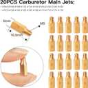 40PCS Carburetor Main Jet Slow Pilot Jet Kit for PWK Keihin OKO CVK Crab,Replace #SCL-2018090002-ZH-T-01/02 SCL-2018090001/03-ZH-T-01