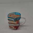 Colored Book Cup  Painted Book Mug Novelty Mugs for Book Lovers Gifts Unique Handmade Coffee Mugs Glass Cool Funny Bookish Tea Cups Cute Tumblers Book Worm Reader Writers Librarian Gift(11oz)
