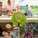 2 Pack Electric Fly Swatter, Bug Zapper Racket for Indoor Pest Control, Handheld Bat Battery Powered Electric Mosquito Swatter for Outdoor and Home