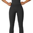Womens Workout Sets Two Piece Cross Back Tank Top Matching High Waist Leggings Sets Gym Outfits Work Out Clothes (Medium, Black)