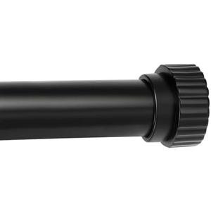 Fletrix Heavy Duty Curtain Rods for Windows 30 to 90 Inch, 1 Inch Diameter Adjustable Black Curtain Rod Set with Easy Installation and Modern Design (Black,30"-90")