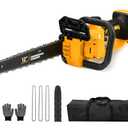 Brushless Electric Chainsaw 12" Cordless Tool Only for Dewalt 20V/60V Battery with Auto Oiler & Security Lock, for Tree Saw Trimming and Branch Wood Cutting (Tool Only)