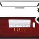 Warm Desk Pad, Office Desk Mat,3 Speeds Touch Control Warm Big Mouse Pad, 31" x 13" Extended Edition Gaming Mouse Pad, Foot Warmer Pad (Black)