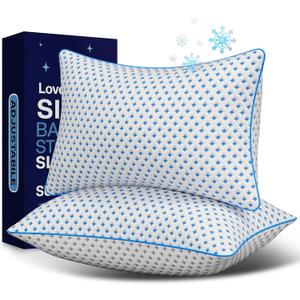 Memory Foam Pillows 2 Pack Adjustable Loft Cooling Pillows Queen Size Set of 2 for Sleeping, Firm, Supportive, and Breathable Design for Hot, Side, Back, and Stomach Sleepers