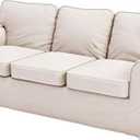 Heavy Duty UPPLAND Sofa Cover Replacement Made Compatible for IKEA UPPLAND 3 Three Seat Sofa Slipcover Replacement (Uppland Sofa Polyester Beige)