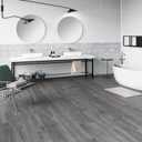 Peel and Stick Floor Tiles Waterproof,Vinyl Plank Flooring,Dark Grey,2.0mm 36pcs,Waterproof and Easy DIY Installation for Office Hallway Kitchen Bathroom