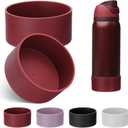 2 x Mity rain 2PCS Silicone Boot for Owala Water Bottle 24 oz 32 oz, Anti-Slip Protective Sleeve Bottom Bumper Protector for FreeSip Stainless Steel Water Bottles Accessories (Black Cherry, 32oz)