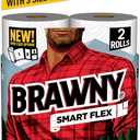 Brawny Smart Flex Paper Towel Rolls, 2 Count (White)