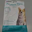 Pet Cleaning Glove Wipes for Dogs & Cats, Cleaning and Deodorizing Disposable Bathing Wipes for Fur, Paws and Butt,Rinse Free for Grooming and Travel, Hypoallergenic Unscented, 6 PCS