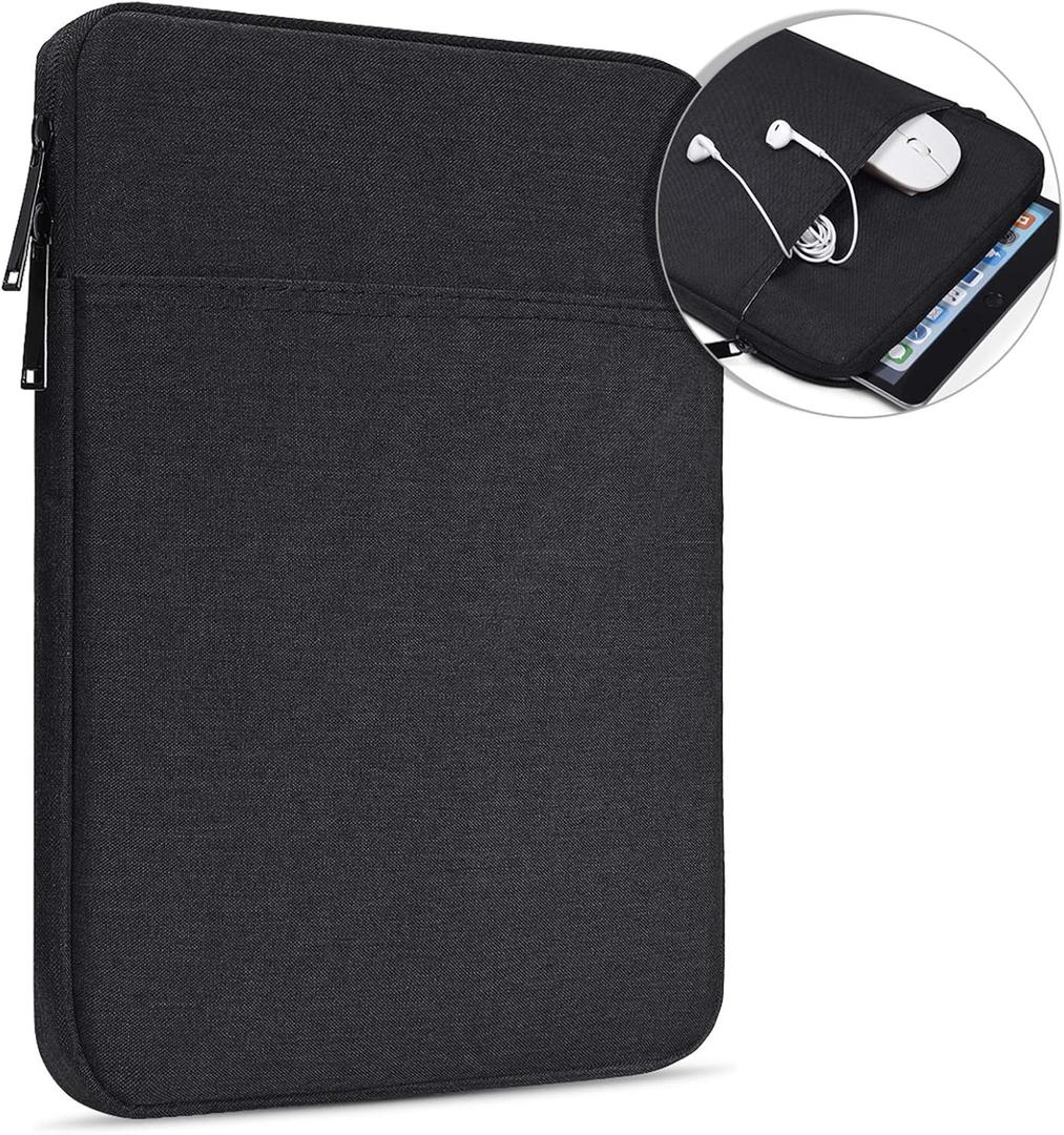 13 inch Laptop Sleeve Case for 2025 2024 Microsoft Surface Laptop7 Copilot+ PC 13.8" & 13.5" Surface Laptop 6/5/4, Water-Resistant Shockproof Tablet Bag Cover w/Accessory Pocket -Black