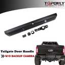 TQPONLY Tailgate Handle with Keyhole & Camera Hole, Compatible with 2017-2020 Ford F250 F350 F450 F550 Super Duty Pickup Rear Door Latch Handle (Textured Black)