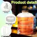 3 Gallon 2 Pack Beverage Dispenser, Large Plastic Drink Container with Spigot and Lid for Parties, Lemonade, Iced Tea, Juice & Aguas Frescas