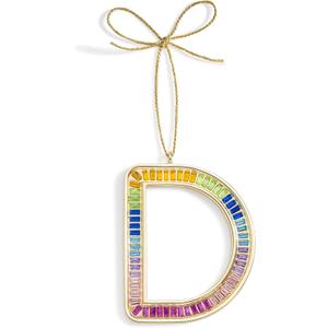 Christmas Ornaments,Letter D Ornaments for Christmas Tree,Hanging Xmas Ornament for Mother Best Friends Sister Wife (Color in the Season Ornament)