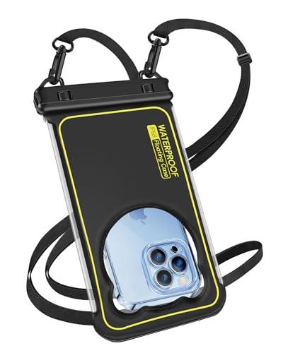 MR.LUYU Waterproof Phone Pouch Floating, IP68 Waterproof Phone Case Dry Bag for iPhone 16 Pro Max 15 14 13 S25 - Beach Cruise Ship Travel Essentials - Underwater Screen Touchable, Up to 6.8'' Black, Pack of 2