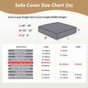 Yoovat Couch Cushion Covers for Sofa Couch Covers Wear-Resistant Universal Sofa Cover Washable Stretch for Sectional Slipcovers (Texture-Light Coffee,Extra Large Single Seat Cover)