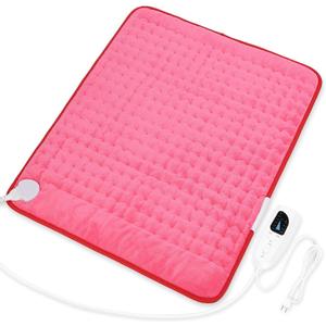 Deepsoon Heating Pad,Electric Heating Pads for Back,Neck,Moist Heating Pad for Abdomen Shoulder Knee Legs,Dry/Moist Heat&Auto Shut Off,Mother's Day Birthday for Men and Women,Fuchsia,24x20 Inch