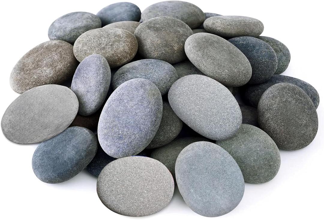 26PCS Large Painting Rocks, Natural River Rocks, 2-3 Inches Flat Rocks for Painting, Rock Painting for Kids, Stones for Arts & Crafting