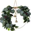 Eucalyptus Wreath for Front Door Artificial Eucalyptus Wreath Olive Fruit and Blueberry with Green Leaf Spring Summer All Season for Farmhouse Front Porch Window Hanging Wall Party Decor