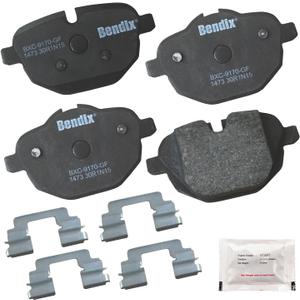 Bendix Priority1 CFC1473 Ceramic Rear Brake Pads for Select Models BMW 520i, 528i, 528i xDrive, 530e, 530e 530i, 530i 535d, 535d 535i, 535i 540d 750Li, ActiveHybrid 5, i8, X3, X4, Z4
