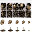 Antique Upholstery Tacks 120PCS Furniture Tacks Nails 1/4",7/16", 5/8, 3/4", 1" Size for Sofa, Chair, Bed and Other Furniture