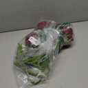 Tifuly 12pcs Red Roses Artificial Flowers,Realistic Long Stem Fake Silk Roses Bouquet for Party Home Wedding Centerpiece Office DIY Decor（Burgundy）