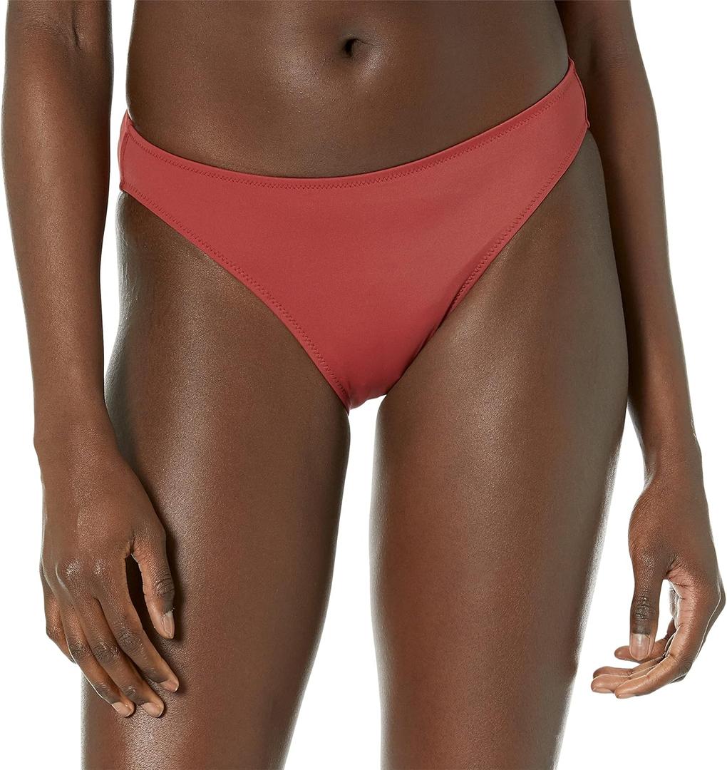 Amazon Essentials Womens Classic Bikini Swimsuit Bottom (Medium, Brick Red)