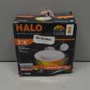 HALO RL 5/6 in LED Recessed Light Trim Selectable Color Temperature 2700K 3000K 3500K 4000K 5000K Dimmable Dim to Warm 600 Lumens Wet Location Indoor Outdoor Retrofit Downlight RL56069FSD2W1EWH