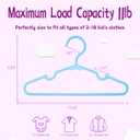 Baby Hangers for Closet 100 Pack Blue Plastic Kids Children's Clothes Hangers Non-Slip (Blue, 100)