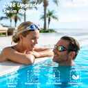 MOMUSE Adult Swim Goggles No Hair Pulling for Men Women, UV Protection