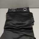 Black Damask Floral Blackout Curtain Vintage Classic Flower Pattern Printed Drapes 42 x 84 Inches Window Curtain Set for Living Room Bedroom Kitchen Decor, 2 Panels Grommet Drapes