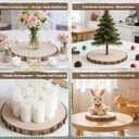 8 Pcs Natural Wood Slices for Centerpieces, 7-8 Inch Unfinished Wood Centerpieces for Tables, Rustic Wooden Discs for Crafts Dinner Table, Baby Shower, Wedding Decorations