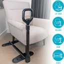 Stander CouchCane, Standing Assistance Aid for Adults, Seniors, and Elderly, Chair Lift Assist, Standup Support, Adjustable Mobility Couch Rails, with Safety Grab Bar Handle and Organizer Pouch