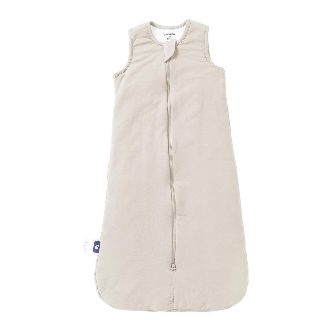 Rayon Made from Bamboo Baby Sleep Sack 1.0 Tog Ultra Soft Wearable Blanket 0-6 Months,Infant Newborn Sleeping Bag Unisex Boys Girls, 2-Way Zipper Sleep Sack Breathable Lightweight S (Oat)