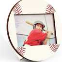 clothmile Baseball Picture Frame 4x6 Sport Themed Wooden Photo Frame Base Balls Photo Frame Horizontally Vertically Used for Wall Decor Hanging or Tabletop Display