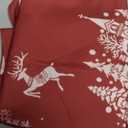 Oval Christmas Tablecloth 60 x 84 In,Christmas Tree Elk Santa Snowflake Red Christmas Tablecloth,Polyester Waterproof Wrinkle Resistant Durable Table cloth for Holiday,Kitchen,Winter and Home Decor