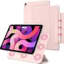 Magnetic for iPad Air 11 inch M4/M3/M2 2026/2025/2024 Case, Slim Smart Folio for Air 5th/4th Generation 10.9 Inch 2022/2020, Trifold Stand Case for iPad Air 8/7/6, Auto Sleep/Wake(Pink)