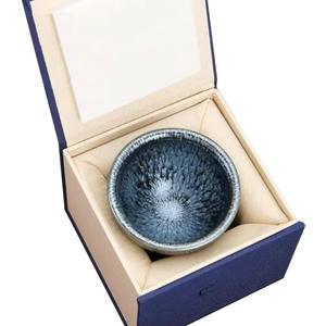 3D Chinese Kungfu Teacups Teacup, Handcrafts Tenmoku Glaze Bowl Cup, Coffee Cup Mug Water Cup, with Gift Box