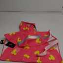 NACOCO Large Dog Raincoat Adjustable - Pet Rubber Ducks Yellow Water Proof Clothes Lightweight Rain Jacket Poncho Hoodies with Strip Reflective Pink (Pink XL, Yellow Duck)