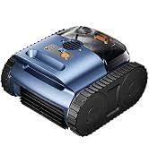 Cordless Robotic Pool Vacuum with Sonar Navigation & Track Drive, Dual 180W Brushless Motors, Wall & Waterline Climbing, 150-Min Runtime, for Inground & Above-Ground Pools up to 2,150 Sq. Ft.