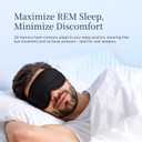Nox Sleep 3D Sleep Mask for Men, 100% Blackout Eye Mask for Sleep, Ice Silk Adjustable Sleeping Mask for Side Sleepers, Soft Breathable Blindfold, Perfect Sleep Mask for Travel & Women (Black)