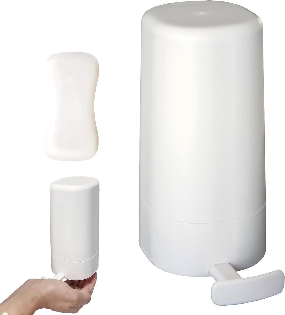 Soap Grinder Box with Built-in Blade - Hygienic, Wall-Mountable Soap Holder with Adjustable Powder Dispensing for Home - No Wet Soap, Compact & Practical
