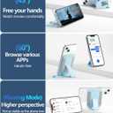 Miroddi for Magsafe Wallet Stand, Magnetic Phone Wallet for iPhone 16/15/14/13/12 Series, Leather Magnetic Cards Holder, Fits 5 Cards, RFID Blocking, Slim, Blue