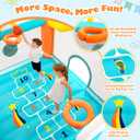 Bounce House for Kids 3-10, Large 12.5 × 10FT Windmill Inflatable Bouncy Castle, with Slide & Dual Basketball Hoops & Spacious Jump Area, Outdoor Backyard Birthday Party, with 550W Blower, 120 inches x 150 inches x 108 inches