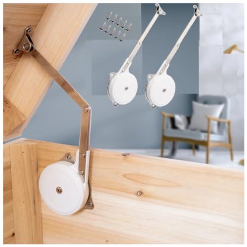Toy Box Hinges Soft Close - Chest Hinges for Wooden Toy Box, Soft Close Hinges Trunk Lid Support I Pack of 2